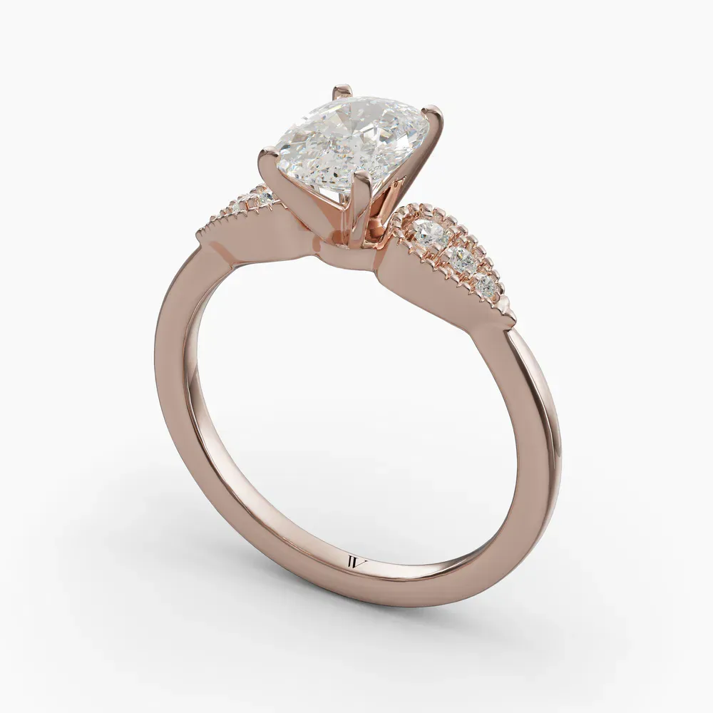 Yerlin Elongated Cushion 14KR Ring - Loading