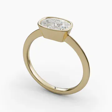 Galen Elongated Cushion 14KY Ring - Loading