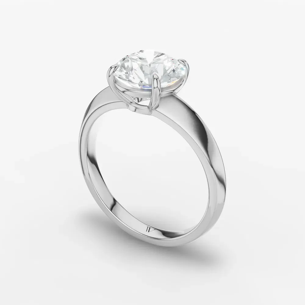 Certified 1 carat Lab Grown Diamond Round Cut Solitaire, Classic, Simple Engagement Ring in 14K White Gold-Jynx